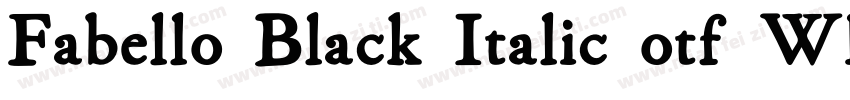 Fabello Black Italic otf WhatFontIs字体转换